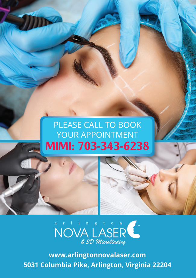 3D Microblading Arlington Nova Laser of Arlington, VA Semi Permanent Makeup, Eyeliner, Lipliner